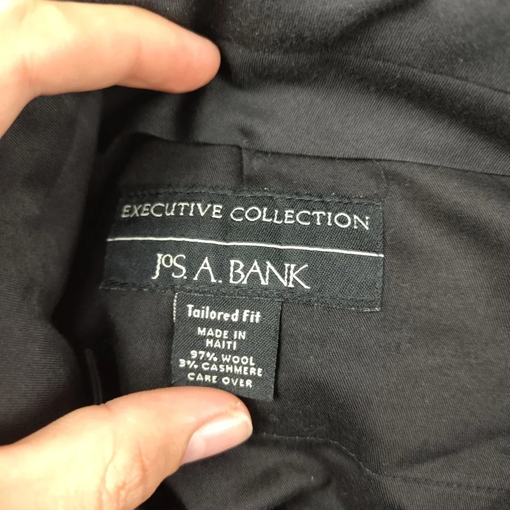 Jos A Bank Executive‎ Collection Wool Cashmere Dress Pants Mens 40x27 Charcoal